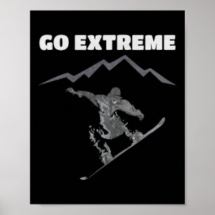 Cooles Snowboardungsdesign Poster