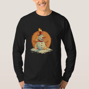 Cooles Snowman Outfit für Winter- und Flammenliebh T-Shirt