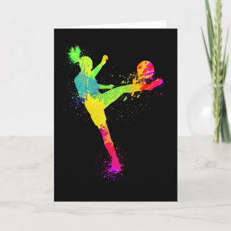 Cooles Soccer-Design für Frauen Mädchen-Fußballspi Karte