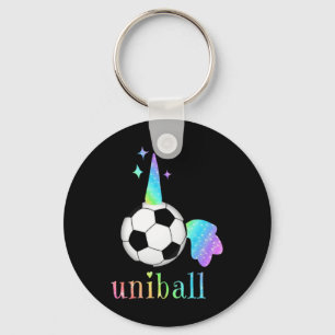 Cooles Soccer-Einhorn Unibyll Fantasy-Sport-Thema Schlüsselanhänger