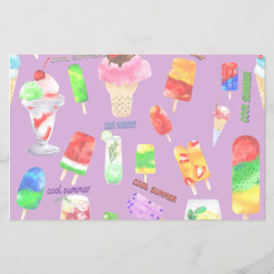cooles Sommereis, Popice und kaltes Getränk Flyer