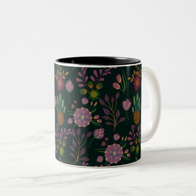 Cooles Sommermuster Zweifarbige Tasse (VorderseiteRechts)