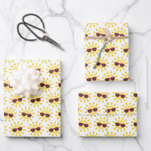 cooles Sommersonnenschwimmbecken Party Geschenkpapier Set