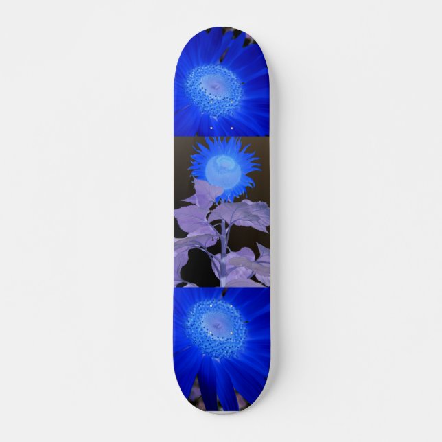Cooles Sonnenblumenskateboard Skateboard (Vorne)