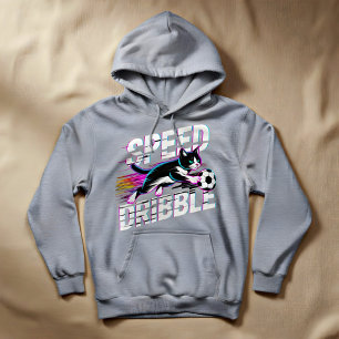 Cooles Speed-Dribbling-Katzen-Fußball für Athleten Hoodie