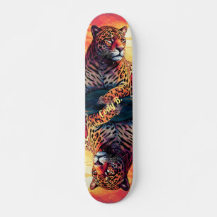 Cooles Spiegelbild Tropischer Tiger Skateboard