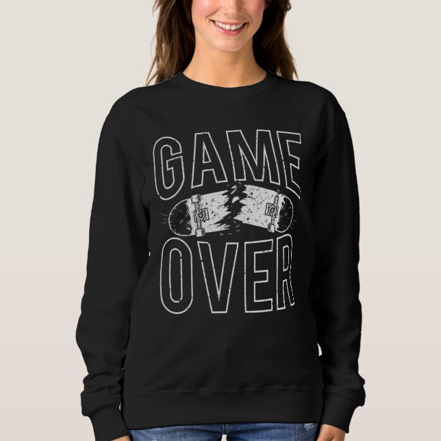 Cooles Spiel über Skateboard Breaking Skateboardin Sweatshirt (Vorderseite)