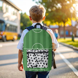 Cooles Sport-Soccerfeld-Muster Bedruckter Rucksack