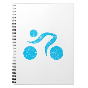 Cooles Sportdesign, Triathlon, Radfahren, Formel 1 Notizblock