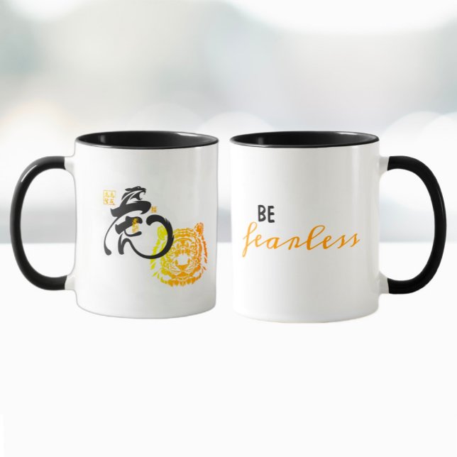 Cooles Sprichwort - Furchterregendes Tiger-Kunstan Tasse (Von Creator hochgeladen)