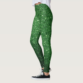 Cooles St. Patrick's day luck of Irish Green Glitz Leggings