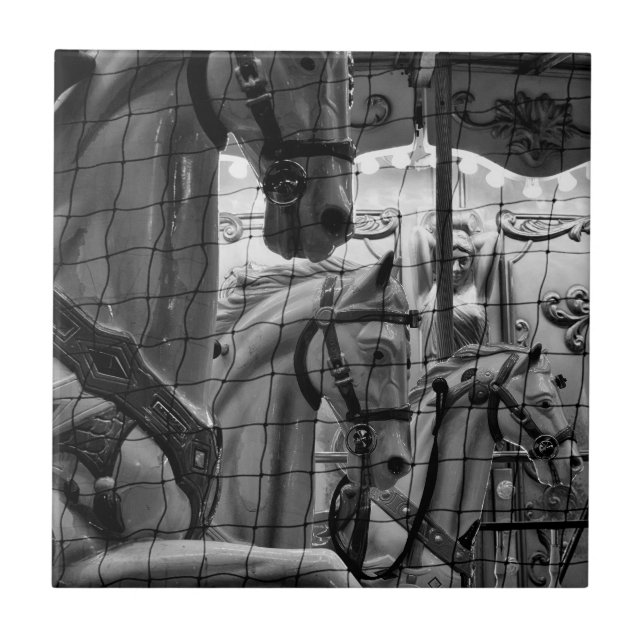 Cooles, städtisches, modernes Foto von Karussell-P Fliese (Vorderseite)