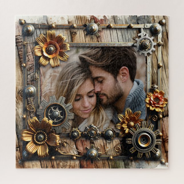 Cooles Steampunk Personalisiertes Foto Puzzle (Vertikal)