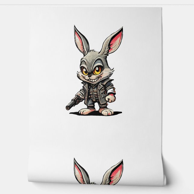 Cooles Steampunkrabbit, gotisches Kaninchen Tapete (Abrollen)