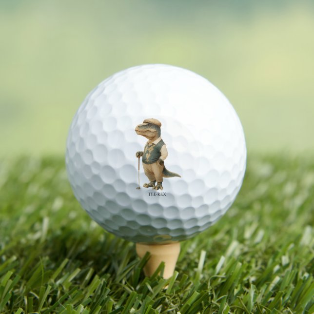 Cooles stilvolles Tee-Rex-Golfer-Dinosaurier Golfball (Insitu T-Shirt)