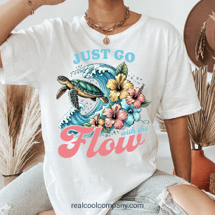 Cooles Strand T-Shirt - Lass es einfach fließen Tri-Blend Shirt