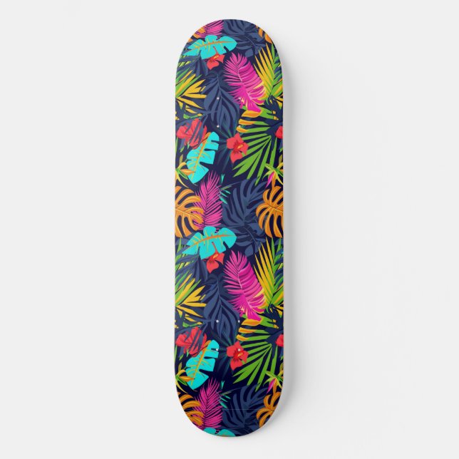 Cooles Summer Beach Palm Design Skateboard (Vorderseite)