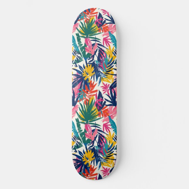 Cooles Summer Beach Palm Design Skateboard (Vorderseite)