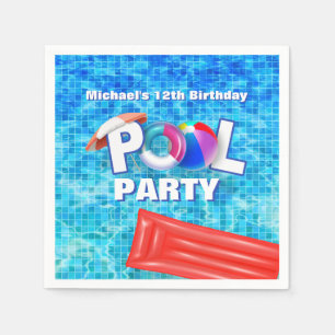 Cooles Summer Pool Party Schwimmen Wasserspass Serviette