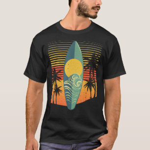 Cooles Surfbrett für Männer Frauen Surfen Retro-So T-Shirt