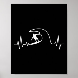 Cooles Surfen für Männer Frauen Surfer Surfbrett S Poster