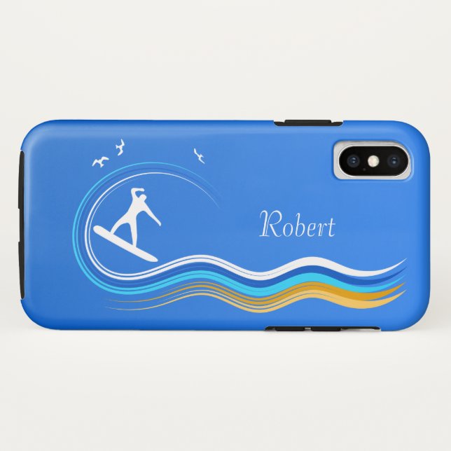 Cooles Surfen Surfen Surfen mit Wellenreiten Case-Mate iPhone Hülle (Rückseite (Horizontal))