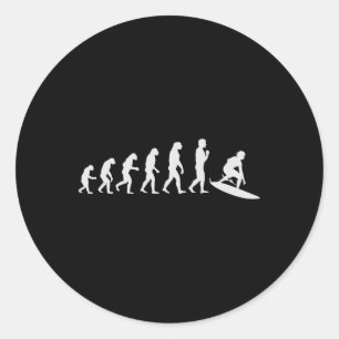 Cooles Surfer-Design für Männer Frauen Surfer Surf Runder Aufkleber