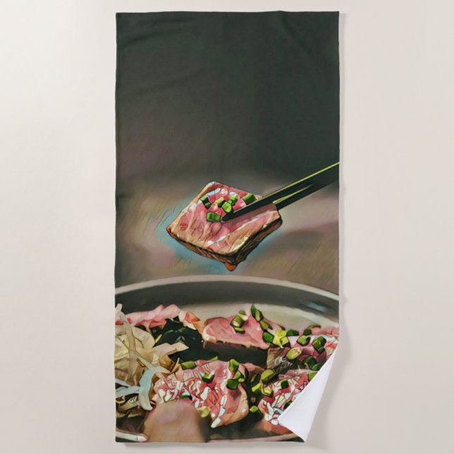 Cooles Sushi Strandtuch (Vorderseite)