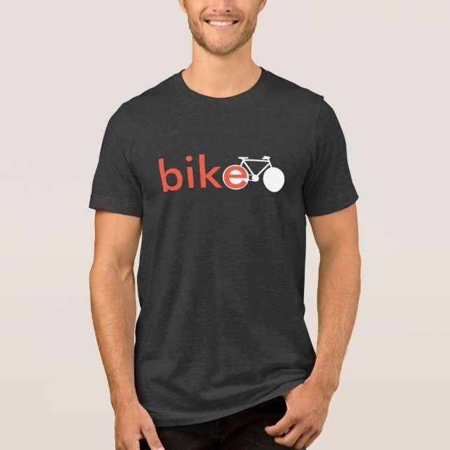 Cooles t / Fahrradwort + Grafikrad Tri-Blend Shirt (Vorderseite)