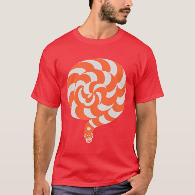 Cooles T-Shirt für Männer mit Schlange (Vorderseite)