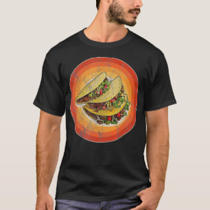 Cooles Taco Cinco De Mayo Meican Food Lover Retro T-Shirt