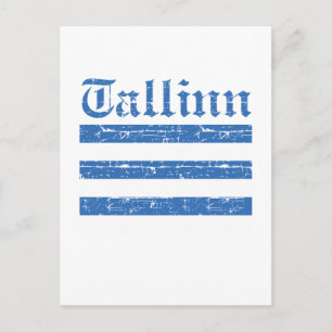 Cooles Tallinn-Stadtflaggendesign Postkarte