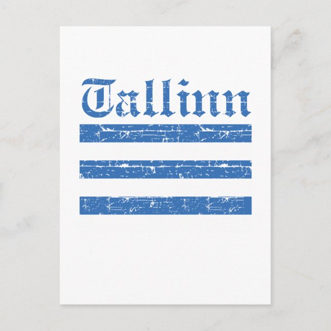 Cooles Tallinn-Stadtflaggendesign Postkarte (Vorderseite)