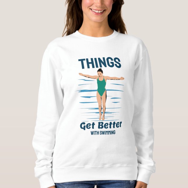 Cooles Tauchen - das Schwimmen wird besser Sweatshirt (Vorderseite)
