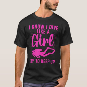Cooles Tauchen Für Frauen Mädchen Rettungstaucher T-Shirt
