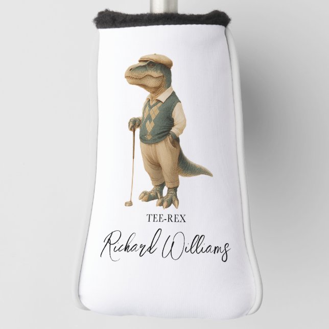 Cooles Tee-Rex-Golfer-Dinosaur-Signatur-Name Golf Headcover (Rotieren 90)
