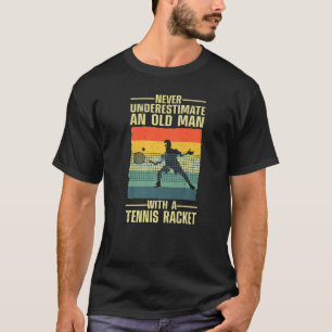 Cooles Tennis für Opa Männer Tennisspieler Schläge T-Shirt
