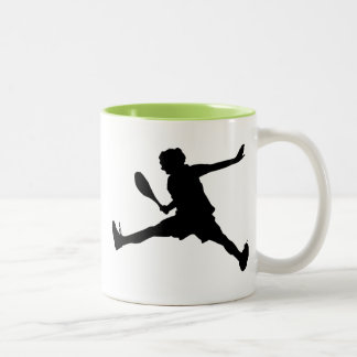 Cooles Tennis Zweifarbige Tasse