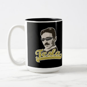 Cooles Tesla mit der Schatten-Tasse Zweifarbige Tasse