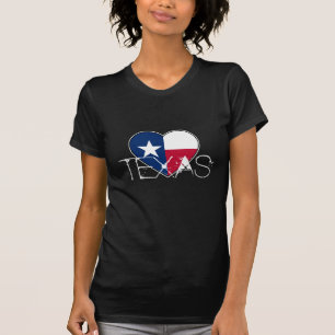 Cooles Texas-T-Shirt für Mädchen mit Herzen u. Art T-Shirt