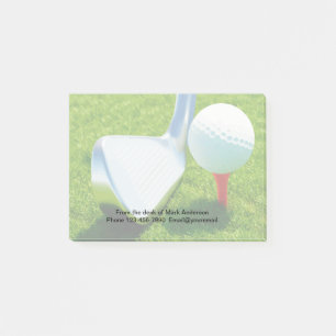 Cooles Thema Golf Sticky Notepad Post-it Klebezettel