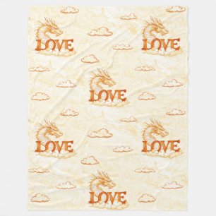 Cooles Tiermuster - Drachen 8 Fleecedecke