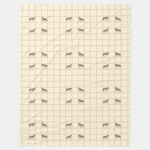 Cooles Tiermuster - Gitterformen - Pferde 1 Fleecedecke