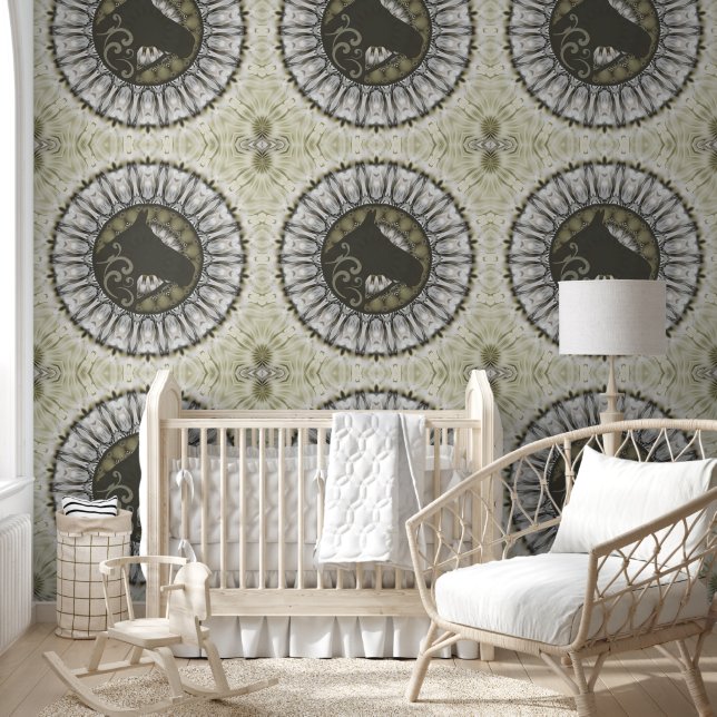 Cooles Tiermuster - Mandala Horse 1 Tapete (Kinder)