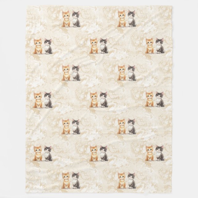 Cooles Tiermuster - Niedliche Katzen 5 Fleecedecke (Vorderseite)