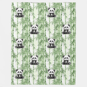 Cooles Tiermuster - Niedliches Panda 1 Fleecedecke
