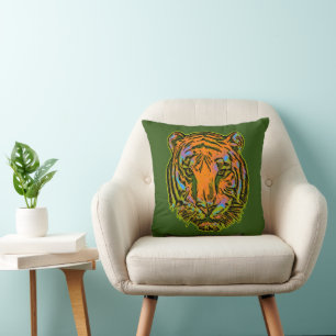 Cooles Tiermuster - Tiger Head 1 Kissen
