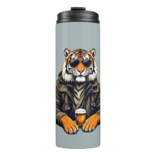 Cooles Tiger-Bierglas - Einzigartiges Tierdesign-G Thermosbecher