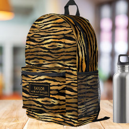 Cooles Tiger Jungtier, Personalisierter Name Bedruckter Rucksack