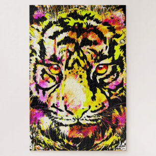 Cooles Tigerpuzzle - Zeichnend Puzzle